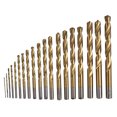 19Pcs Twist Drill Bit Set 1 to 10mm Clear Teeth Ti Coated Twisted Drill