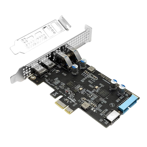 19Pin PCIe Expansion Card Featuring 4 Port Fast Speed and Universals Systems Compatibility