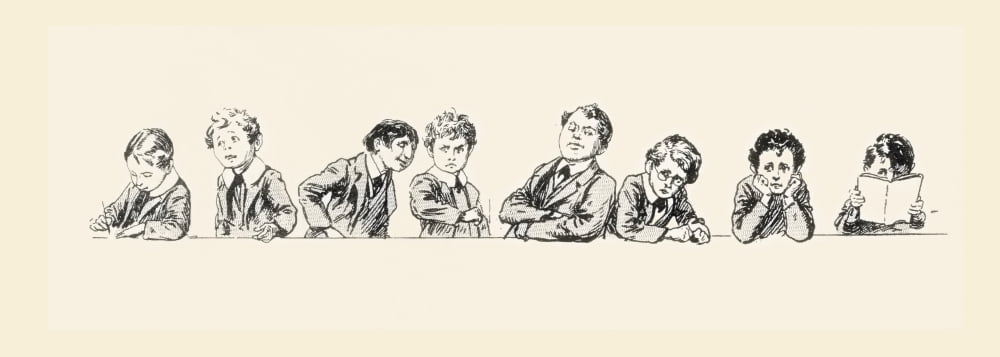 19Th Century Schoolboys And Their Teacher From The Strand Magazine Published 1896 Canvas Art - Ken Welsh Design Pics (23 x 8)