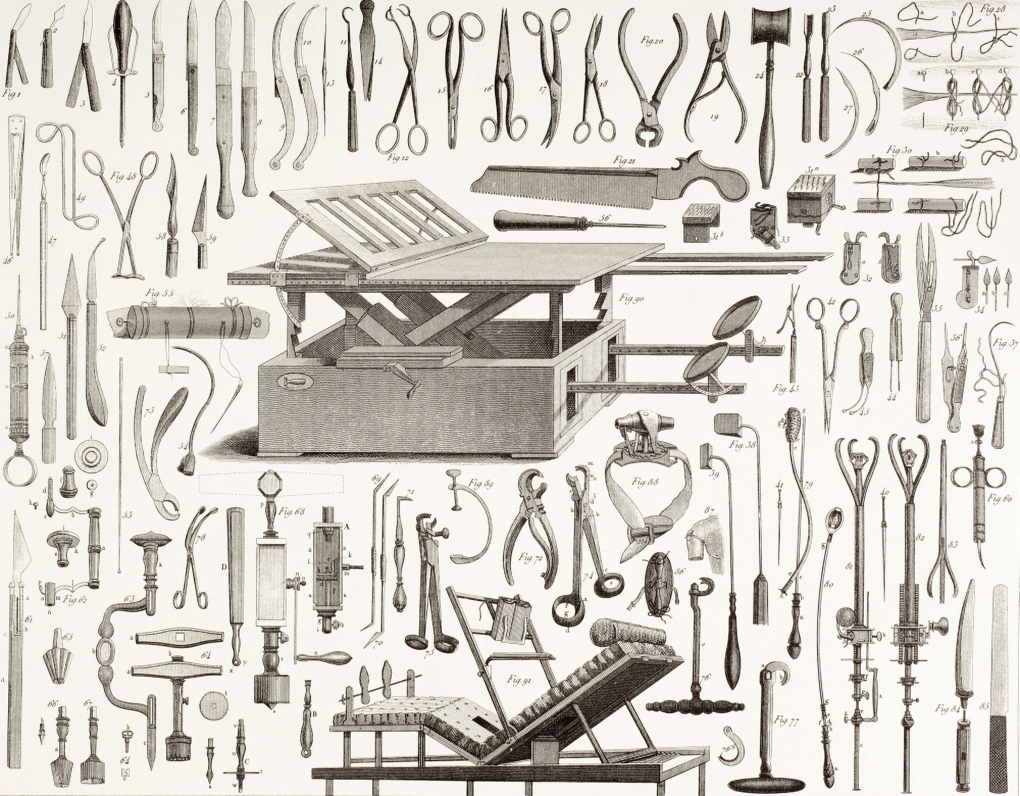 19Th Century Surgical Instruments Canvas Art - Ken Welsh Design Pics (16 x 13)