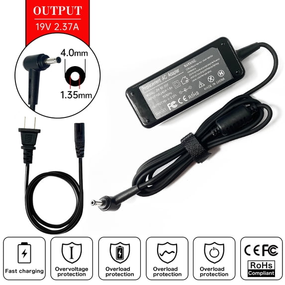19V 2.37A Laptop AC Adapter Charger for ASUS Transformer Book Flip TX201LA TX201LAF TP300LJ TP300LA T300LA-XH71T TP300 TP300L T300LA-DH51T T300LA TX201 TP300LD T300 300CHI-RHM5T06