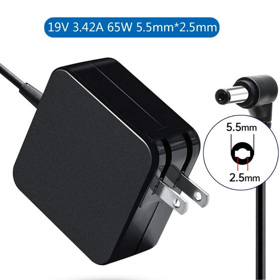 19V 3.42A 65W 5.5mm*2.5mm Laptop AC Adapter Charger for Asus F554LJ-XX652H F555DG-X0011T F555DG-X0014T F450JF F450JF-WX016H F450JN K550DP-XX017H K550DP-XX060H F550LN-XX140H F550VB-XX029H F550ZE-DM054H