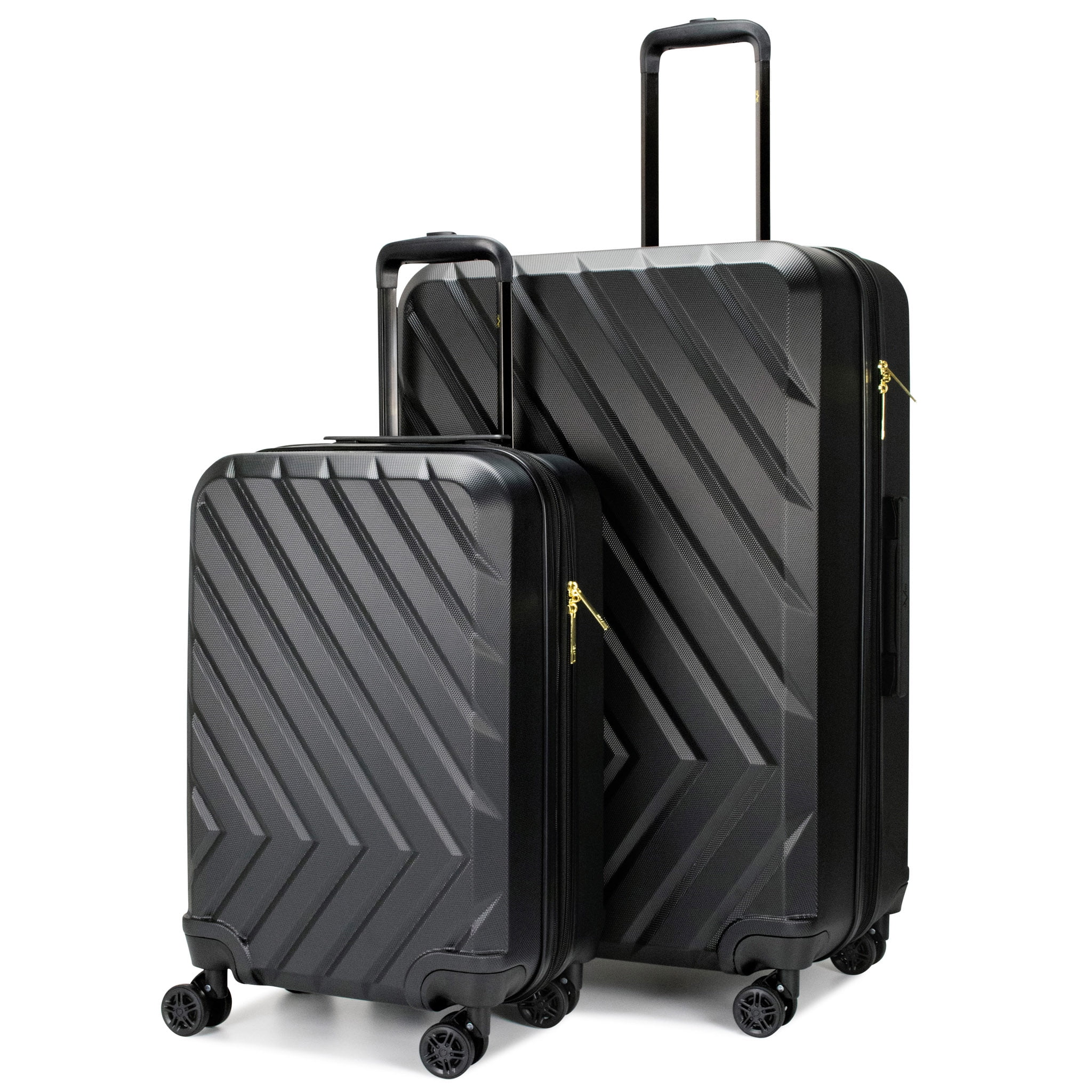 19V69 ITALIA Arrow 2 Piece Expandable Spinner Luggage Set (White