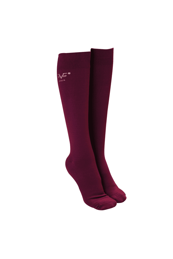 19V69 ITALIA Compression Socks for Travel, Pregnancy, Athletes (Red)