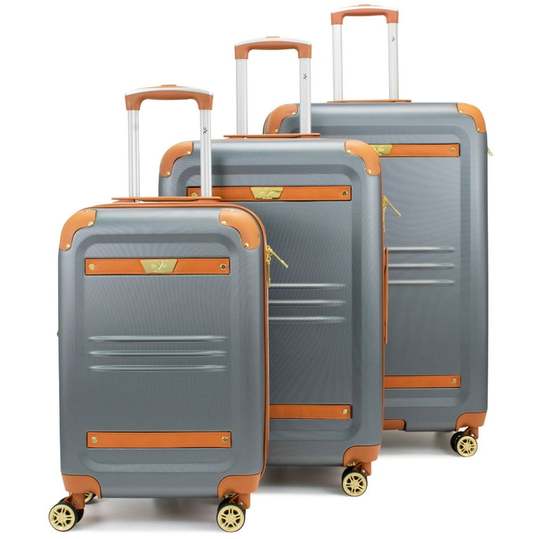 19V69 Italia Vintage Expandable Hard Spinner Luggage Set 3 Piece