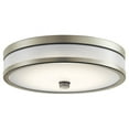 thumbnail image 1 of 19W 1 Led Flush Mount 12 Inches Wide-Brushed Nickel Finish Kichler Lighting 11302Niled, 1 of 2