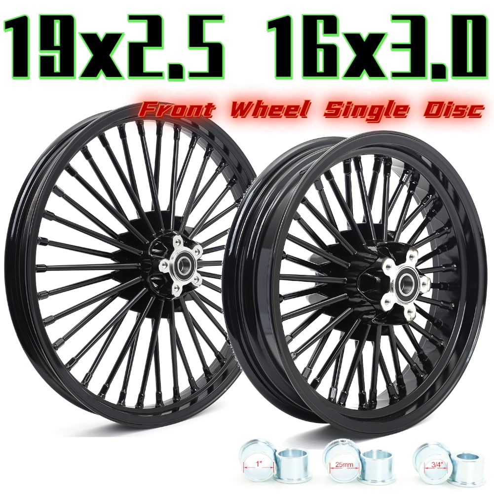 19X2.5 16X3 Fat Spoke Wheels Rims Set for Harley Sportster Iron XL883N ...