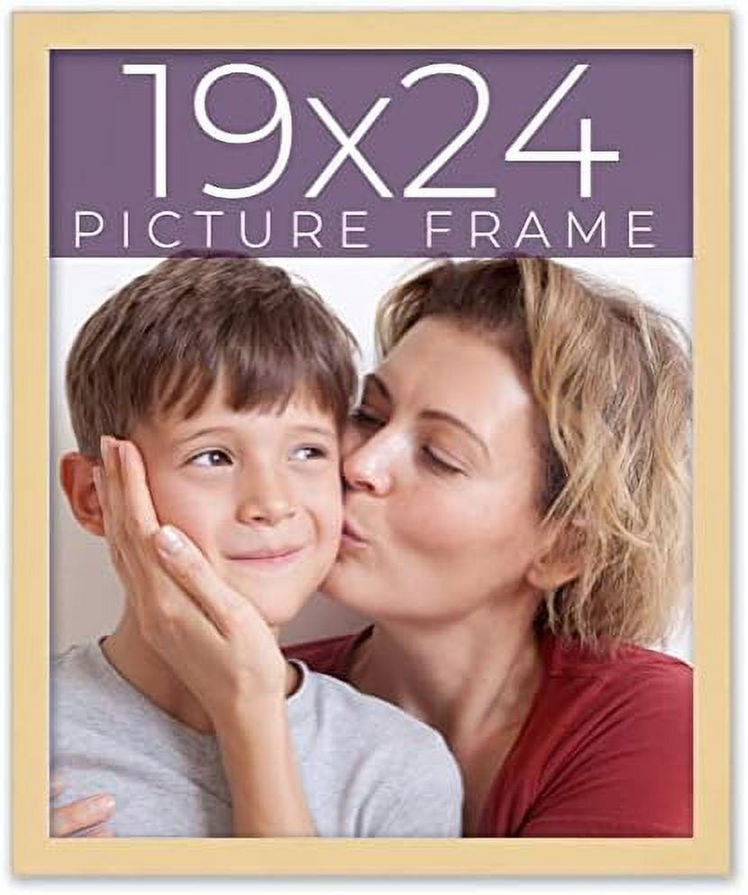 30x30 Frame Beige Real Wood Picture Frame Width 0.75 Inches | Interior  Frame Depth 0.5 Inches | Natural Wood Traditional Photo Frame Complete with  UV