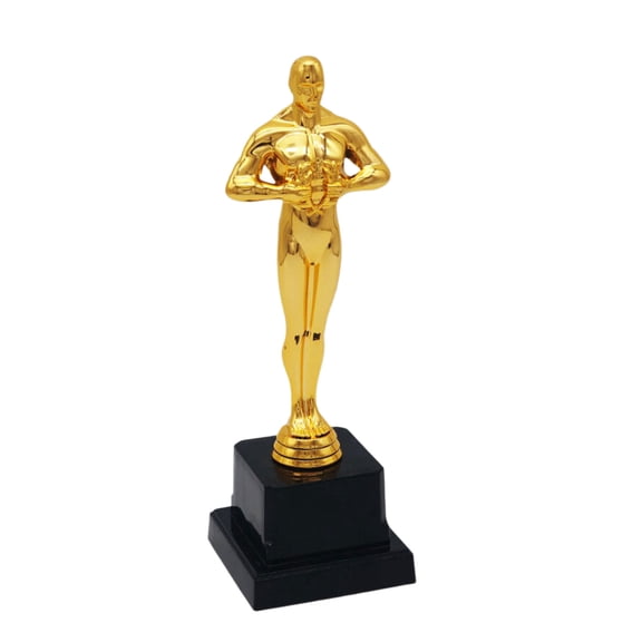 19cm/22cm/24cm Height Size Option Plastic Golden Replicas Award Statue Trophies Perfect For Recognition Awards Souvenir