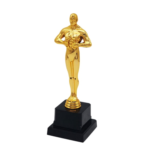 19cm/22cm/24cm Height Trophies Replicas Plastic Construction Golden Plated Award Statue For School Event And Decorations