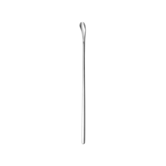 19cm Silver Stainless Steel Long Handle Stirring Spoon, Multifunctional for Coffee Cocktail Tea, Sleek Design for Summer Entertaining