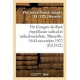 thumbnail image 1 of 19e Congrès Du Parti Républicain Radical Et Radical-Socialiste. Marseille, 16-18 Novembre 1922 (Paperback), 1 of 1