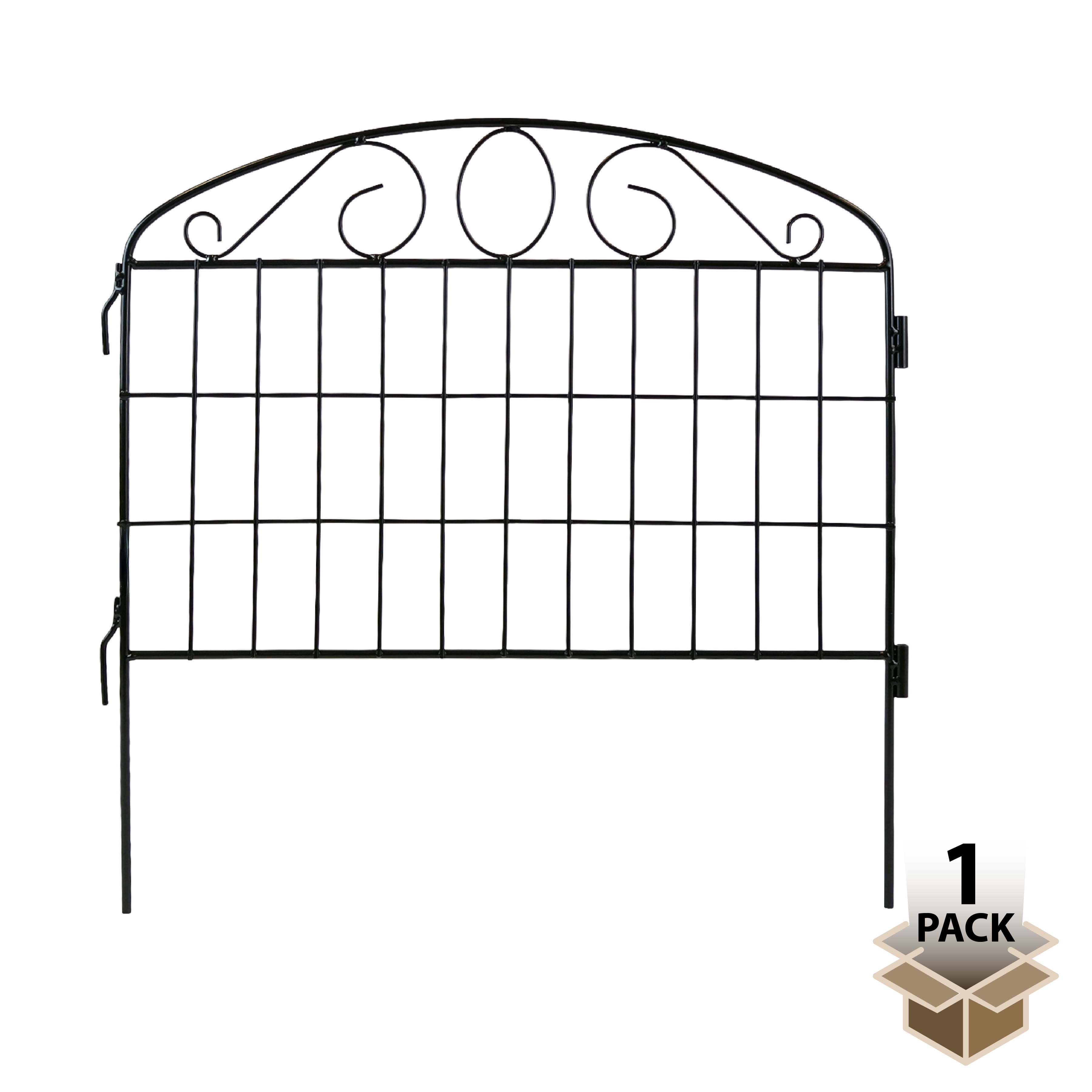 Expert Gardener 19in H x 18in W Black Steel Garden Border with Oval