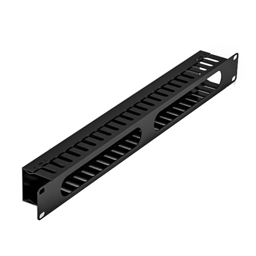 19in Rack Mount Patch Panel with 24 Port CAT6 Passthrough Keystone