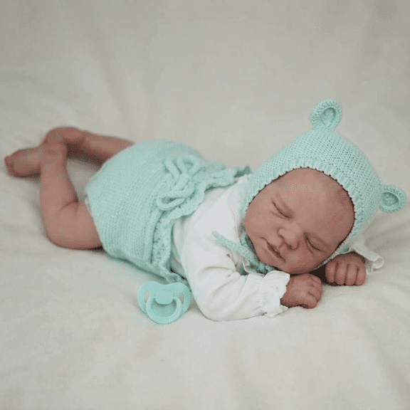 19inch Lifelike Reborn Doll Cloth Body Pascale Painted Hair 3D Skin Art Doll Collectible Lifelike Toy for Adults