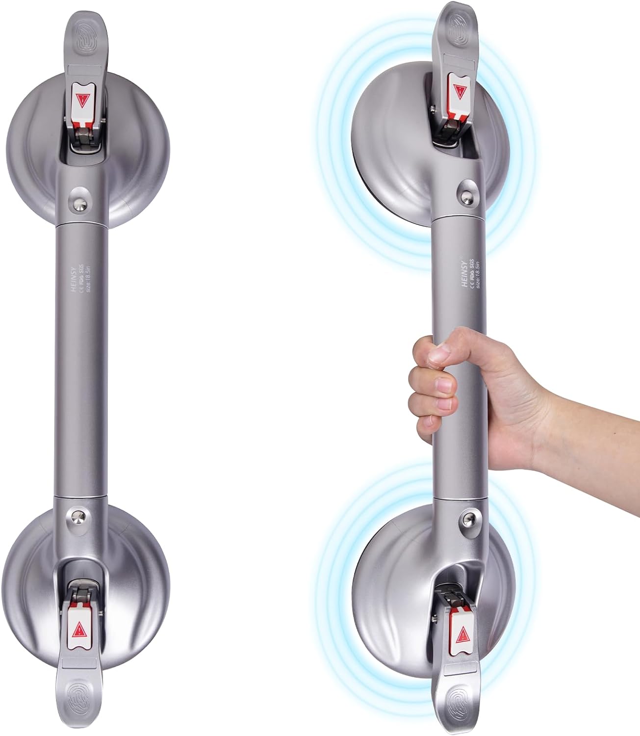 19inch Shower Suction Grab Bar, Portable Shower Handle Bar Suction Grip