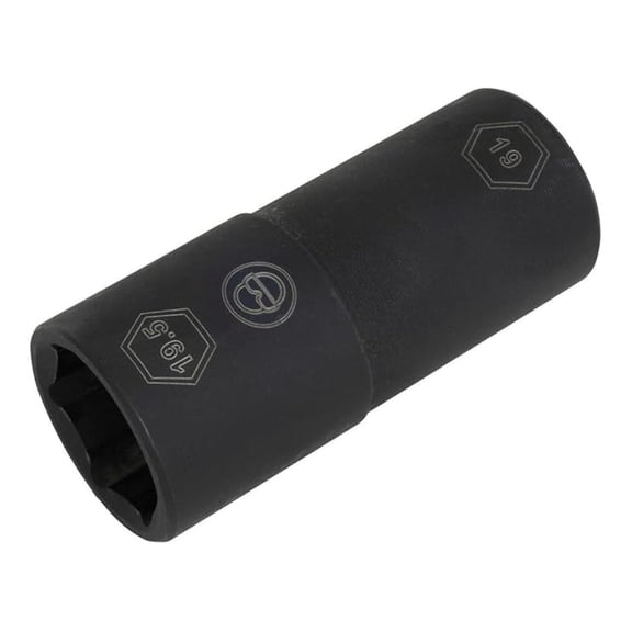 19mm/19.5mm Socket - 1/2 Drive Socket Set - 12 Point - Chrome Vanadium Steel - Impact Rated - Automotive Repair Tool