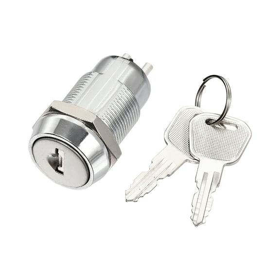 19mm 2 Positions Key Locking Push Button Switch With 2 Keys ON-OFF S1906, 1pcs