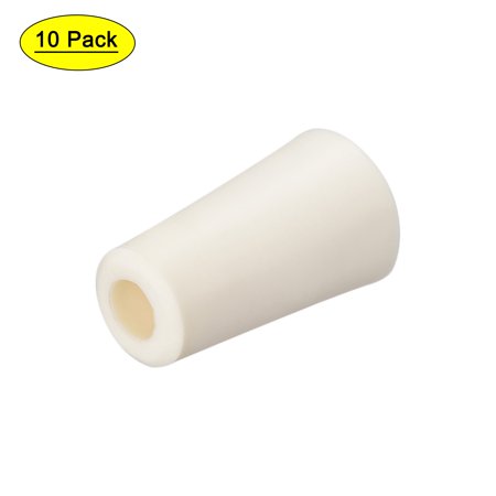 19mm-24mm Beige Drilled Silicone Stopper Plugs for Flask Test Tube Stopper 10pcs
