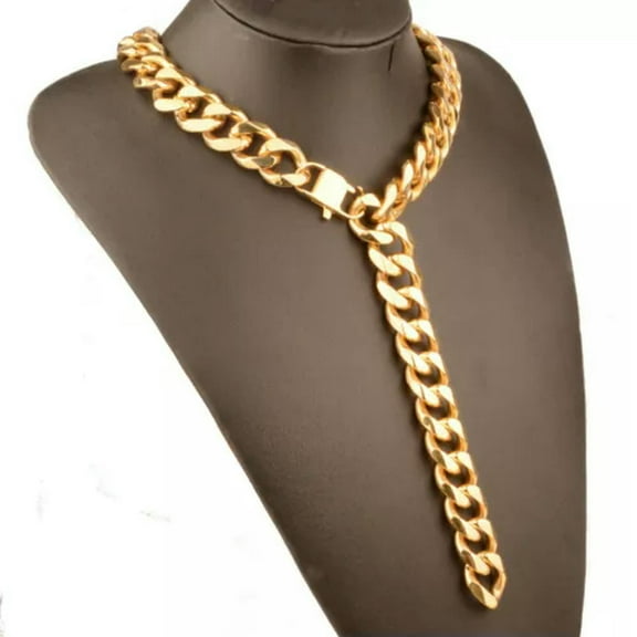 19mm Heavy Men's Chain 316L Stainless Steel CURB Cuban Link Necklace Bracelet