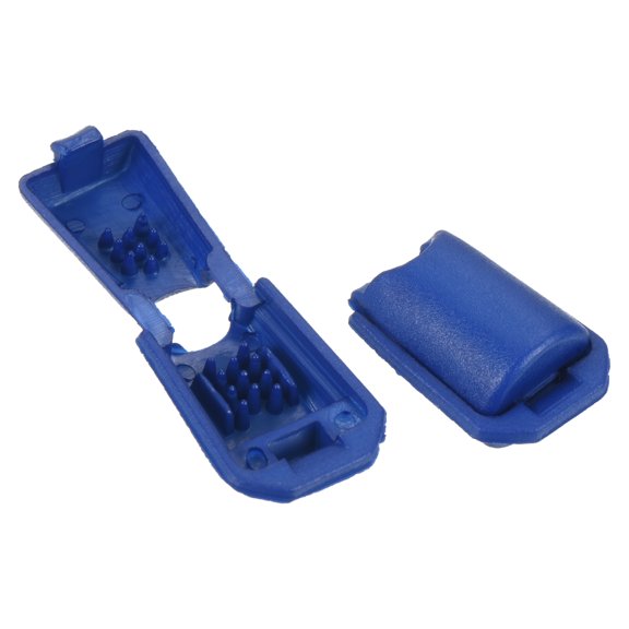 19mm Zipper Pull Cord Ends Zip Clip Buckle Rope End Lock for Backpacks, Blue, 25 Pack