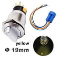 thumbnail image 1 of 19mm metal rotary switch locking button switch, with LED lighting switch 1NO1NC, 1 of 5
