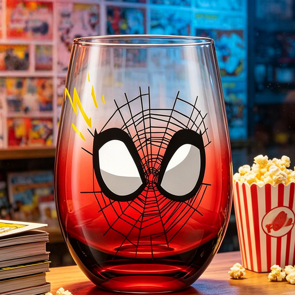 19oz BND Hero Glass Tumblers with Weighted Base - 2026 Stemless Hero Drink Glasses, Premium Movie Hero Tumbler Hero Cups, July 31st Movie Hero Theme Gifts for Fans, Unique BND Hero Mug Barware Set