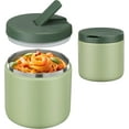 thumbnail image 1 of 19oz Insulated Vacuum Food Jar with Buckle Lid Wide Mouth Soup Thermo for Hot Food Kids Leakproof Stainless Steel Lunch Container- Green-1Pack, 1 of 13