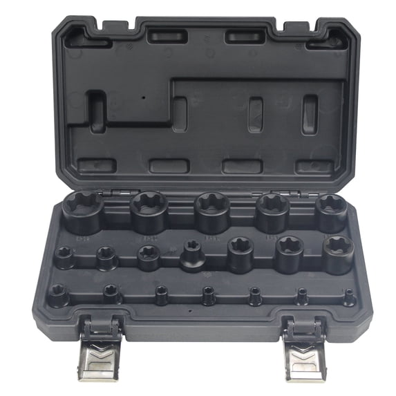 Single External Socket 19pc External Torx Plus Socket Set 6 Point EP Socket 5 point Socket for ...