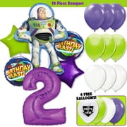 6pc Toy Story Buzz Lightyear Space Ranger Blast Off Birthday Balloon Party Kit - Birthday Party Decoration Supplies