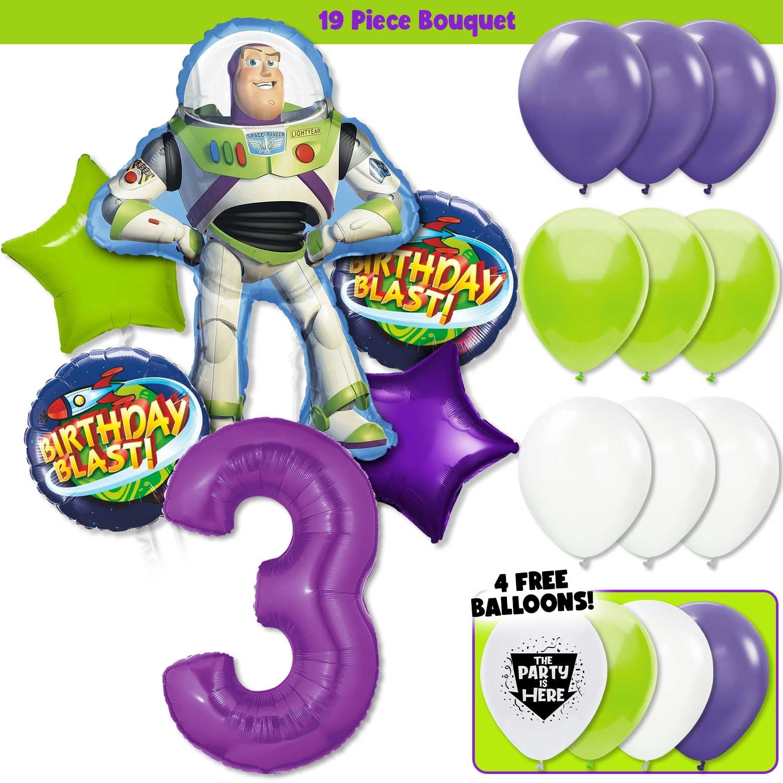 19pc Toy Story Buzz Lightyear Space Ranger Blast Off Birthday