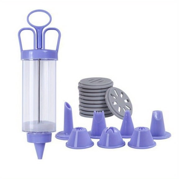 19pcs Cookie Press Set with 8 Decorating Tips - Perfect for Cupcakes, Cookies & Desserts - Ideal for Halloween, Christmas, Easter, Thanksgiving