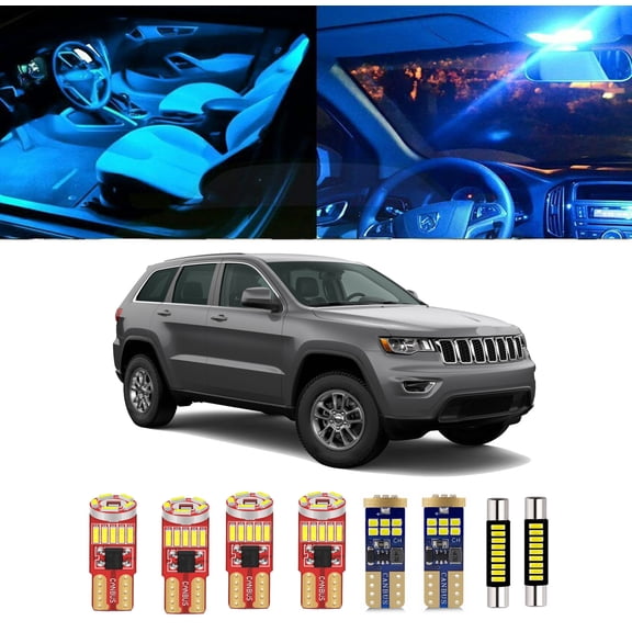 19pcs For Grand Cherokee Interior LED Lights Kit  LED Map Dome Replacement Light Bulbs + Install Tool for Jeep Grand Cherokee 2011-2020