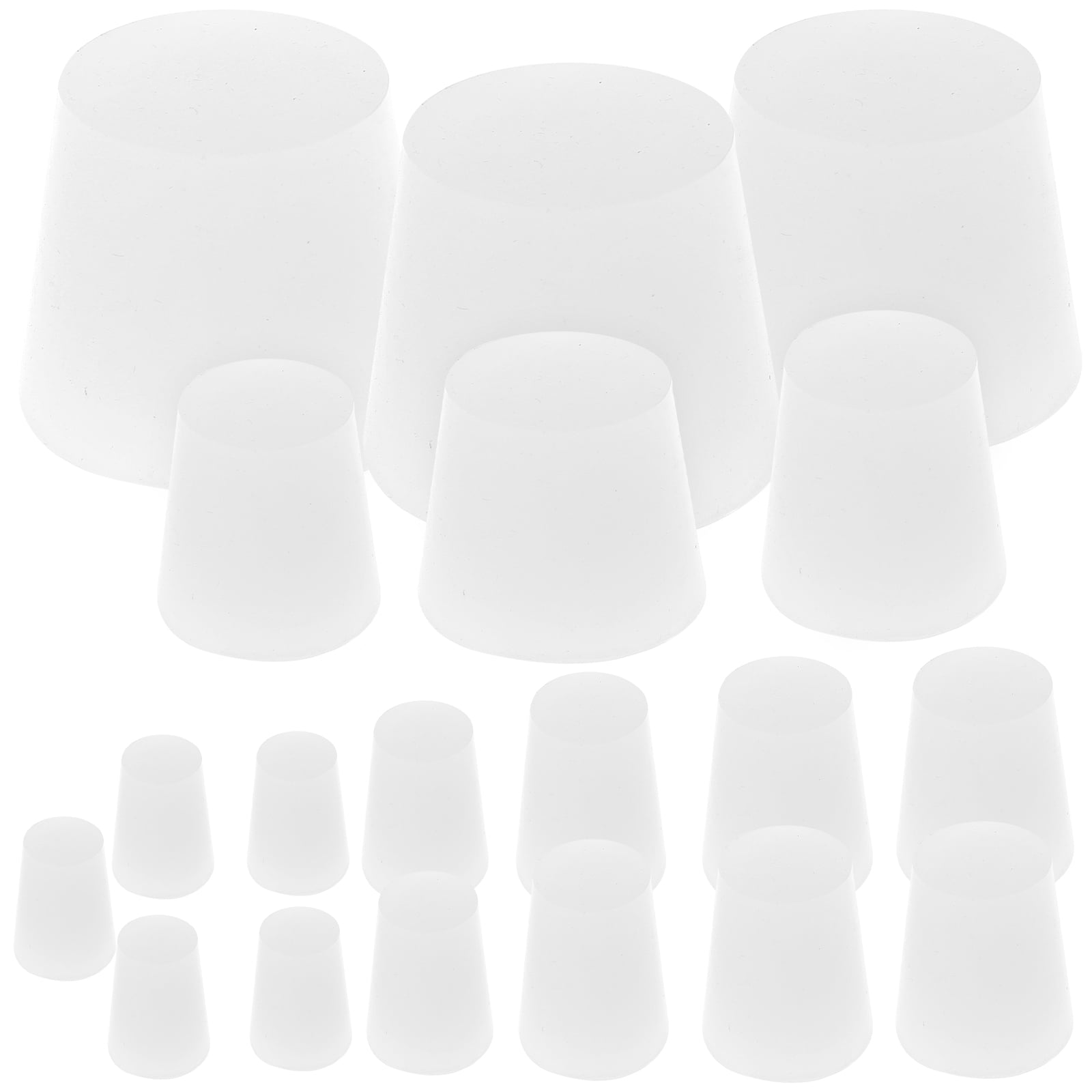 19pcs Rubber Stoppers Rubber Plugs Test Tube Flask Stopper Rubber
