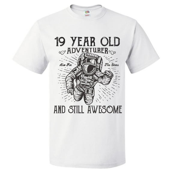 19th Birthday Gift For 19 Year Old Adventurer T Shirt Gift