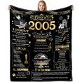 thumbnail image 1 of 19th Birthday Gifts for Her Him, Soft Comfortable Throw Blanket, Birthday Decorations for Daughter Son Granddaughter Grandson, 19 Year Old Birthday Decorations Blanket 60"X50", Back in 2005, 1 of 6