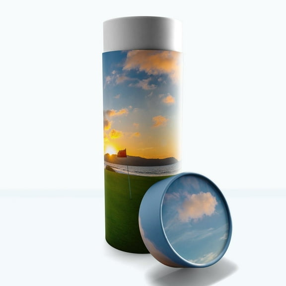 19th Hole Golf Biodegradable & Eco Friendly Burial or Scattering Urn / Tube