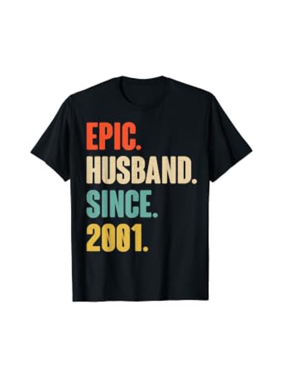 19th Wedding Anniversary Gift For Him Husband Since 2001 T-Shirt