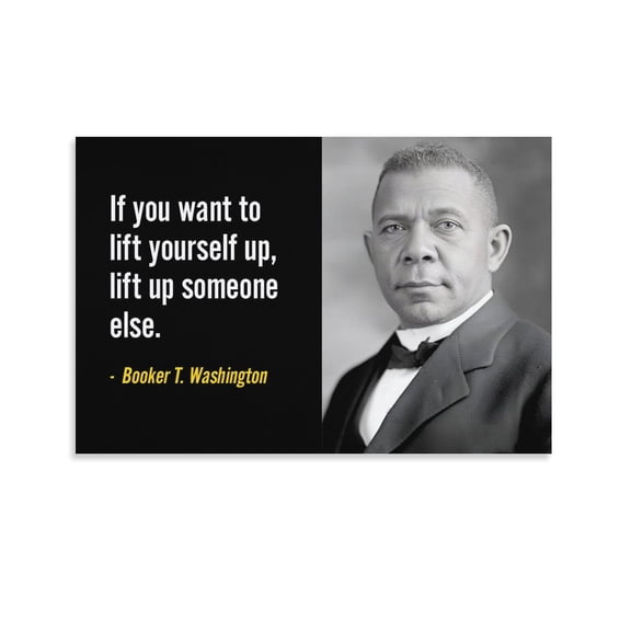 19th-century American Academics Booker T. Washington Poster Wall Art Poster Scroll Canvas Painting Picture Living Room Decor Home 16x24inch(40x60cm)