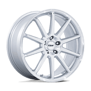 19x10.5 TSW TW004 Canard Gloss Silver W/ Machined Face Wheel 5x120 35mm