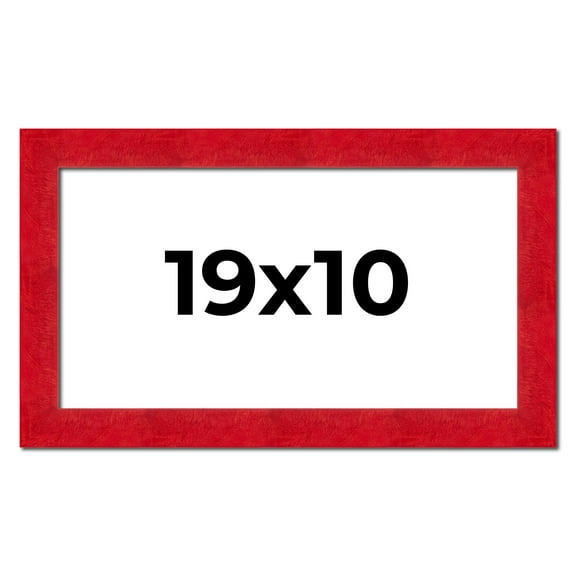 19x10 Frame Red Burl Solid Wood Picture Frame Width 1.75 Inches | Interior Frame Depth 0.5 Inches |