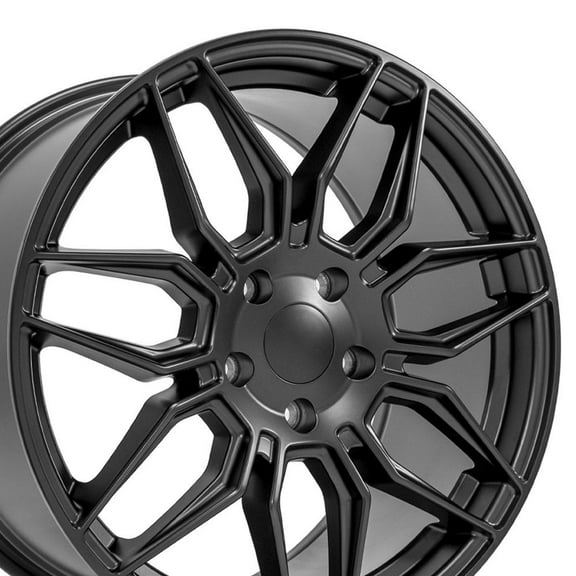 OE Wheels CV03C 19 Inch Rim Fits Corvette C8 Z06 Style 5x120.65 19x10 Satin Black - Hollander 95580 (1)