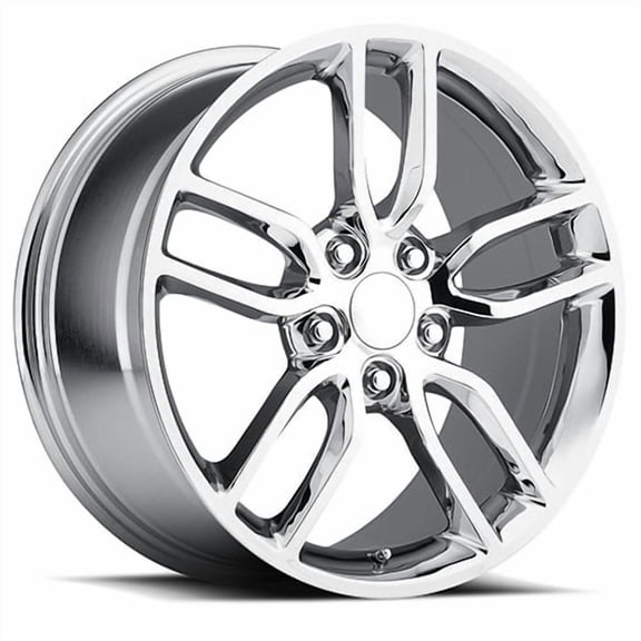 19x10" Size Fits FR 26 C7 Z51 for Corvette Chrome Wheel - 5x4.75" Bolt-Pattern - 79mm Offset - 70.3mm Hub-Size
