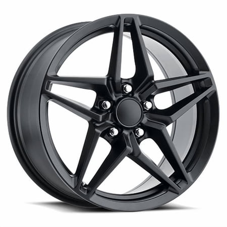 New 19x10 Inch Wheel for Corvette C7 ZR1 FR 29 Style 19 inch Satin Black Alloy Rim 5x4.75" Bolt-Pattern 79mm Offset - Factory Reproduction Wheel