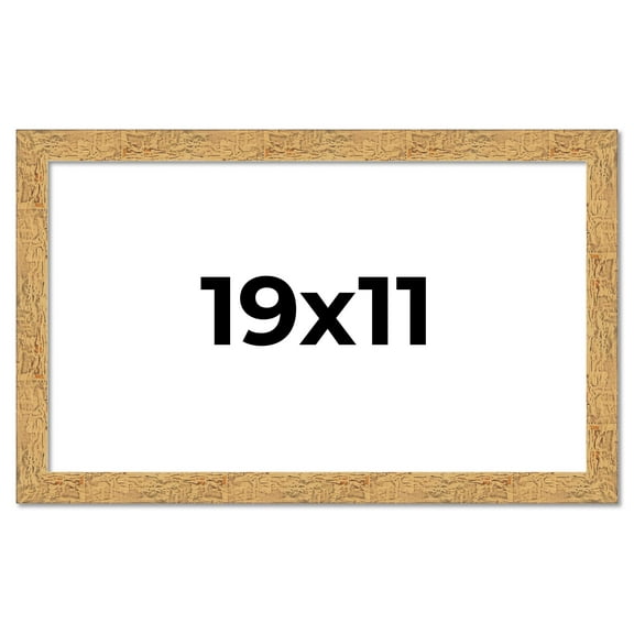 19x11 Frame Beige Real Wood Picture Frame Width 1.25 inches | Interior Frame Depth 0.5 inches |