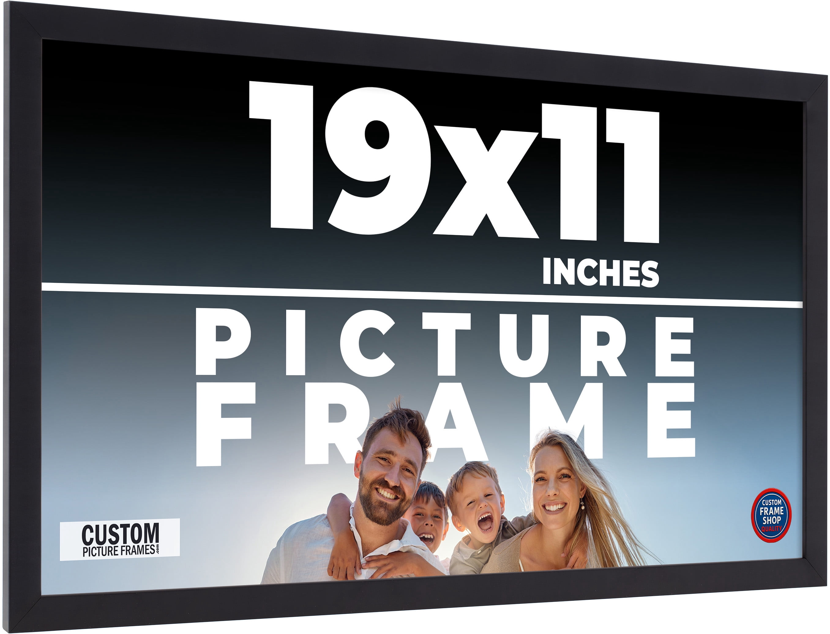 19x11 Frame Black Real Wood Picture Frame Width 0.75 inches | Interior ...