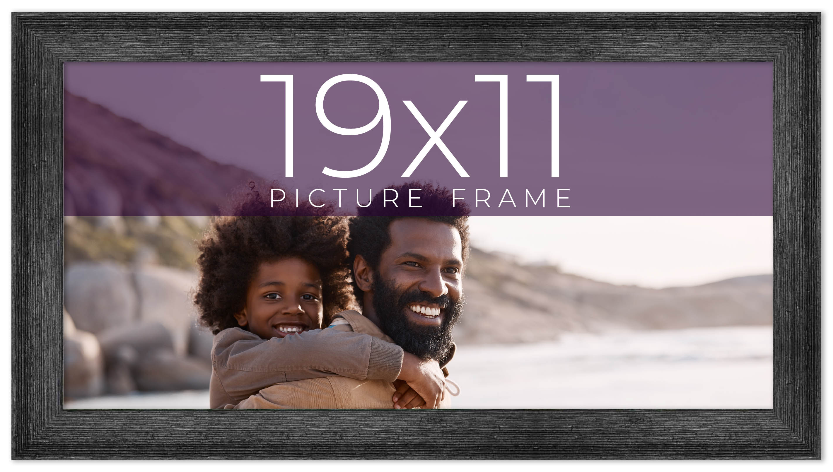 19x11 Frame Black Real Wood Picture Frame Width 1.5 inches | Interior ...
