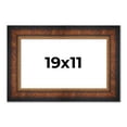 thumbnail image 1 of 19x11 Frame Brown Walnut Gold Ornate Trim Solid Wood Plein Air Picture Frame | 3 Inch Moulding, 1 of 8