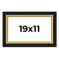 thumbnail image 1 of 19x11 Frame Gold Real Wood Picture Frame Width 2.25 Inches | Interior Frame Depth 0.5 Inches |, 1 of 8