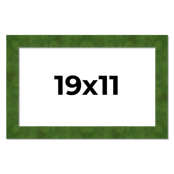 19x11 Frame Green Burl Solid Wood Picture Frame | 1.75 Inches Moulding Width | Interior Frame Depth